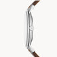 The Minimalist Three-Hand Brown Leather Watch  FS5439