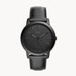 FOSSIL The Minimalist Two-Hand Black Leather Watch FS5447