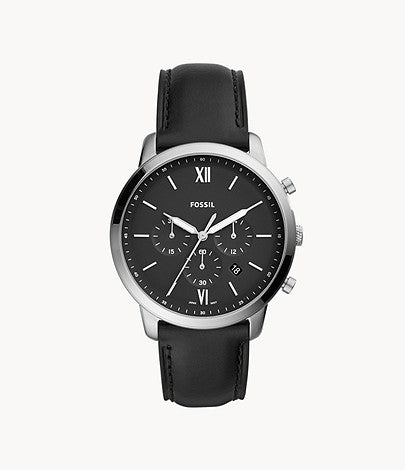 Neutra Chronograph Black Leather Watch FS5452