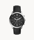 Neutra Chronograph Black Leather Watch FS5452