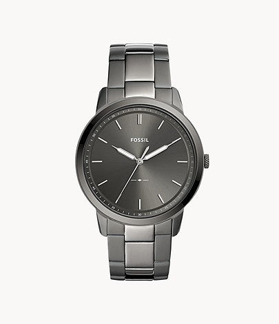FOSSIL The Minimalist Three-Hand Smoke Stainless Steel Watch FS5459