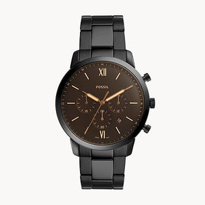 FOSSIL Neutra Chronograph Black Stainless Steel Watch - FS5525 - KRISHNA WATCH COMPANY
