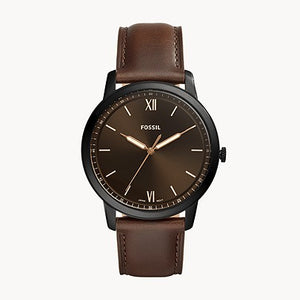 Minimalist Three-Hand Brown Leather Watch FS5551 - KRISHNA WATCH COMPANY