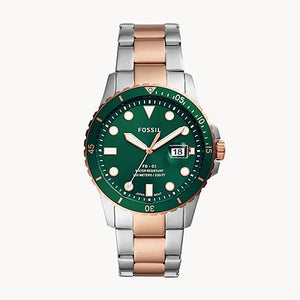 Fossil FB-01 Three-Hand Date Two-Tone Stainless Steel Watch - FS5743 - KRISHNA WATCH COMPANY