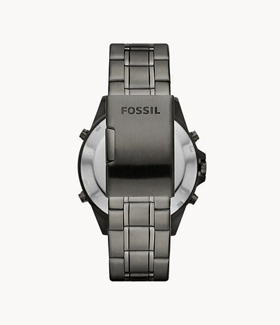 Garrett analogue-Digital Smoke Stainless Steel Watch FS5782