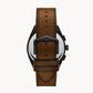 Everett Chronograph Brown Eco Leather Watch FS5798