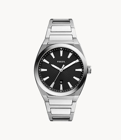 Everett Three-Hand Date Stainless Steel Watch FS5821