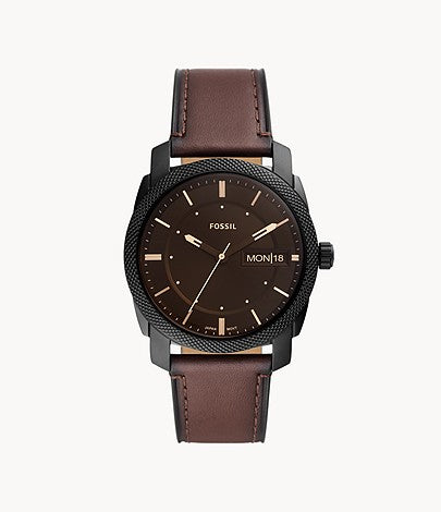 Machine Three-Hand Date Brown Eco Leather Watch FS5901 - KRISHNA WATCH COMPANY