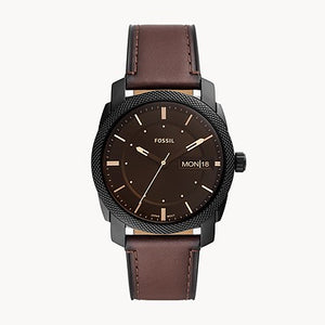 Machine Three-Hand Date Brown Eco Leather Watch FS5901 - KRISHNA WATCH COMPANY