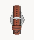 Neutra Moonphase Multifunction Brown Eco Leather Watch - KRISHNA WATCH COMPANY