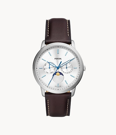 FOSSIL Neutra Moonphase Multifunction Brown Eco Leather Watch - FS5905 - KRISHNA WATCH COMPANY