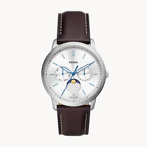 FOSSIL Neutra Moonphase Multifunction Brown Eco Leather Watch - FS5905 - KRISHNA WATCH COMPANY