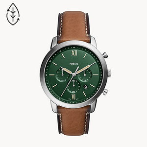 FOSSIL Neutra Chronograph Tan Eco Leather Watch FS5963 - KRISHNA WATCH COMPANY