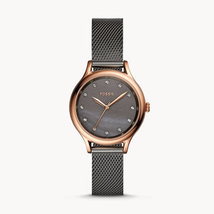 Fossil Laney Three-Hand Smoke Stainless Steel Watch - BQ3393 - KRISHNA WATCH COMPANY