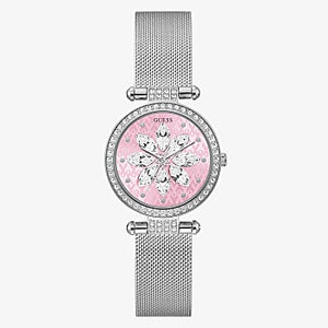 Guess Sparkling Pink Limited Edition 32MM Pink & Silver Mesh Watch - GW0032L3 - KRISHNA WATCH COMPANY