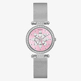 Guess Sparkling Pink Limited Edition 32MM Pink & Silver Mesh Watch GW0032L3