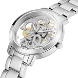 Guess Silver Tone Case Silver Tone Stainless Steel Watch GW0300L1