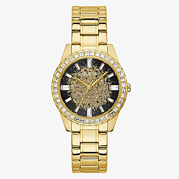 Guess Gold Tone Case Gold Tone Stainless Steel Watch GW0405L2