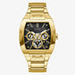 Guess Gold Tone Case Gold Tone Stainless Steel Watch GW0456G1