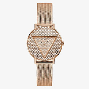 Guess Rose Gold Tone Case Rose Gold Tone Stainless Steel/Mesh Watch GW0477L3 - KRISHNA WATCH COMPANY