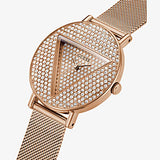 Guess Rose Gold Tone Case Rose Gold Tone Stainless Steel/Mesh Watch GW0477L3