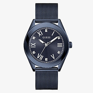 Guess Navy Case Navy Stainless Steel/Mesh Watch GW0495G3 - KRISHNA WATCH COMPANY