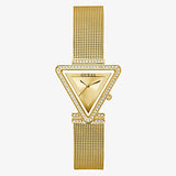 Guess Gold Tone Case Gold Tone Stainless Steel/Mesh Watch GW0508L2