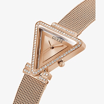Guess Rose Gold Tone Case Rose Gold Tone Stainless Steel/Mesh Watch GW0508L3