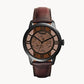 FOSSIL Townsman Automatic Dark Brown Leather Watch ME3098