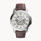 FOSSIL Grant Automatic Dark Brown Leather Watch ME3099