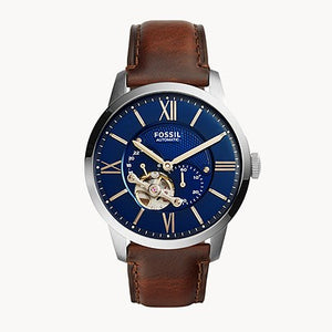 Townsman Automatic Brown Leather Watch - KRISHNA WATCH COMPANY