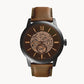FOSSIL Townsman 48 mm Automatic Brown Leather Watch ME3155