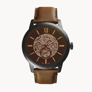 FOSSIL Townsman 48 mm Automatic Brown Leather Watch ME3155 - KRISHNA WATCH COMPANY