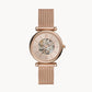 Carlie Automatic Rose Gold-Tone Stainless Steel Mesh Watch ME3175