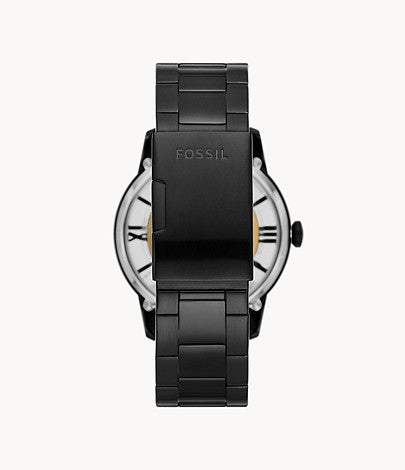 FOSSIL 44mm Townsman Automatic Black Stainless Steel Watch ME3197