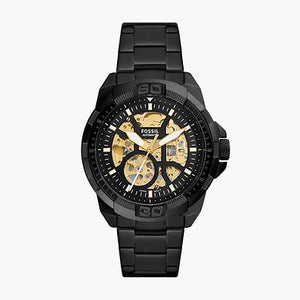 Fossil Bronson Automatic Black Stainless Steel Watch - ME3217 - KRISHNA WATCH COMPANY