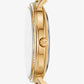 Pyper Pavé Gold-Tone Logo Watch MK4593