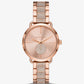 Mini Portia Pavé Rose-Gold Tone Watch MK4598