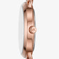 Mini Portia Pavé Rose-Gold Tone Watch MK4598