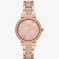 Mini Abbey Pavé Rose Gold-Tone Watch MK4617