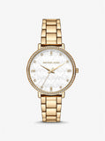 Michael Kors Pyper Gold-Tone Embossed Logo Watch MK4666