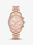 Michael Kors Lexington Pavé Rose Gold-Tone Watch MK7242 - KRISHNA WATCH COMPANY