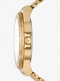 MICHAEL KORS Lennox Pavé Gold-Tone Mesh Watch MK7335