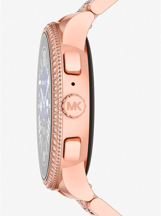 Michael Kors Gen 6 Camille Pav� Rose Gold-Tone Smartwatch MKT5147 - KRISHNA WATCH COMPANY