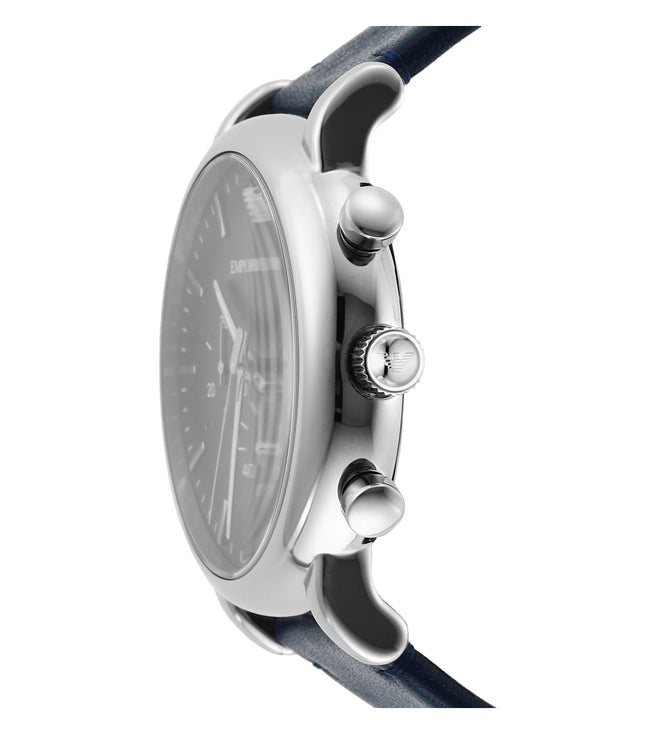 Chronograph Blue Leather Watch AR11451 – Krishna Watch