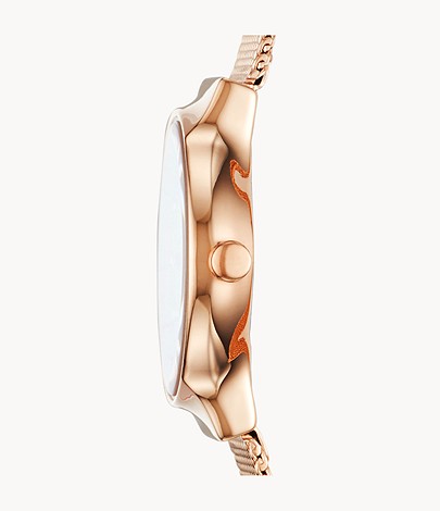 Freja Lille Rose Gold-Tone Steel Mesh Watch SKW2665