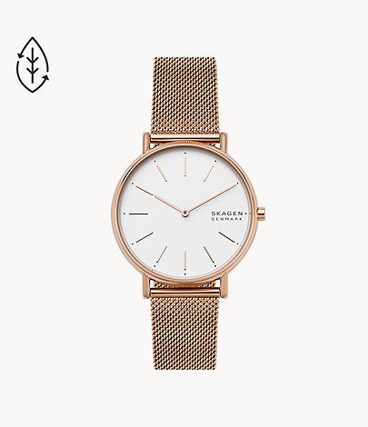 Signatur Rose-Tone Steel Mesh Watch  SKW2784