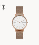 Signatur Rose-Tone Steel Mesh Watch  SKW2784