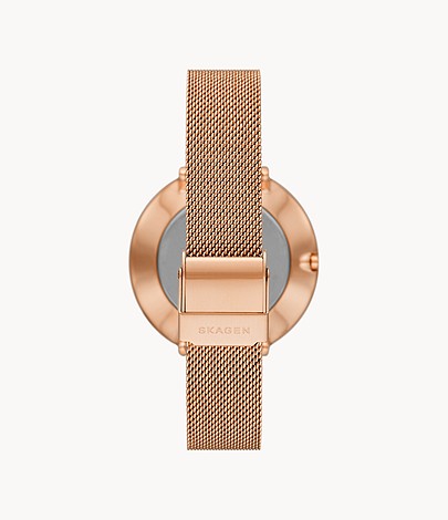 Gitte Two-Hand Rose Gold-Tone Stainless Steel Mesh Watch SKW3013