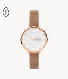 Gitte Two-Hand Rose Gold-Tone Stainless Steel Mesh Watch SKW3013